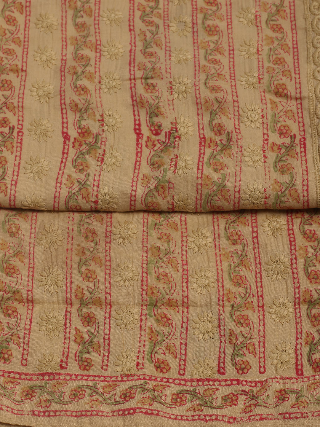 Printed Cotton Unstitched Suits Printed Suit With Pant &amp; Dupatta