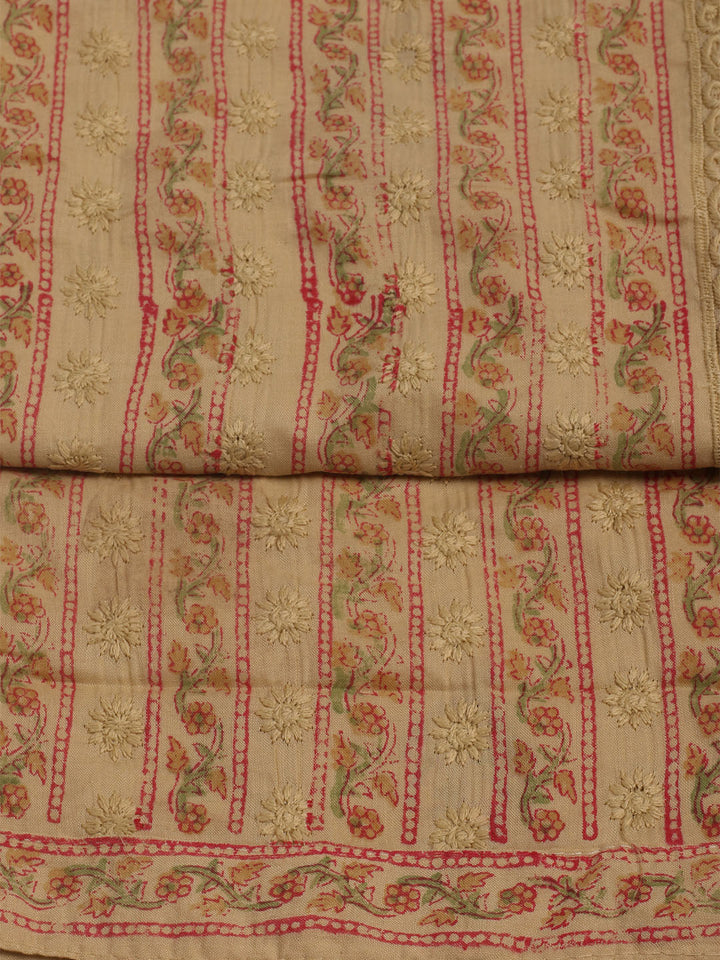 Printed Cotton Unstitched Suits Printed Suit With Pant &amp; Dupatta