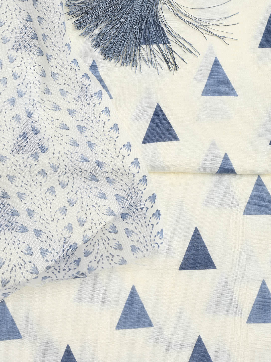 Printed Cotton Blend Unstitched Suit With Dupatta