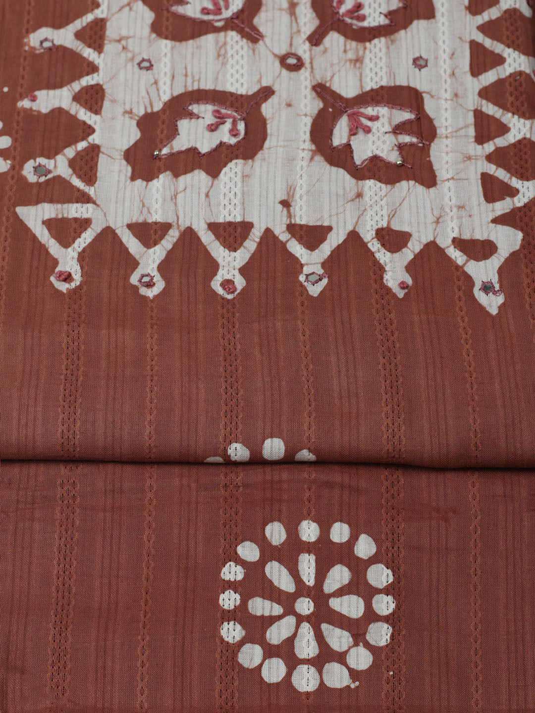 Printed Cotton Unstitched Suit With Pant &amp; Dupatta