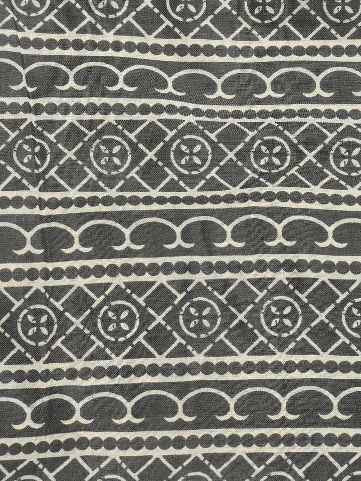 Printed Cotton Blend Unstitched Suit With Dupatta