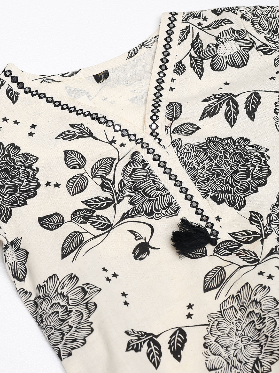 Printed Cotton Blend Kurta With Pants