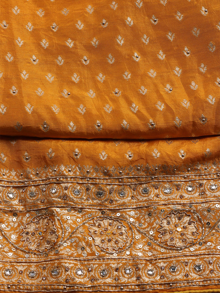 Banarasi Art Silk Unstitched Suit With Dupatta