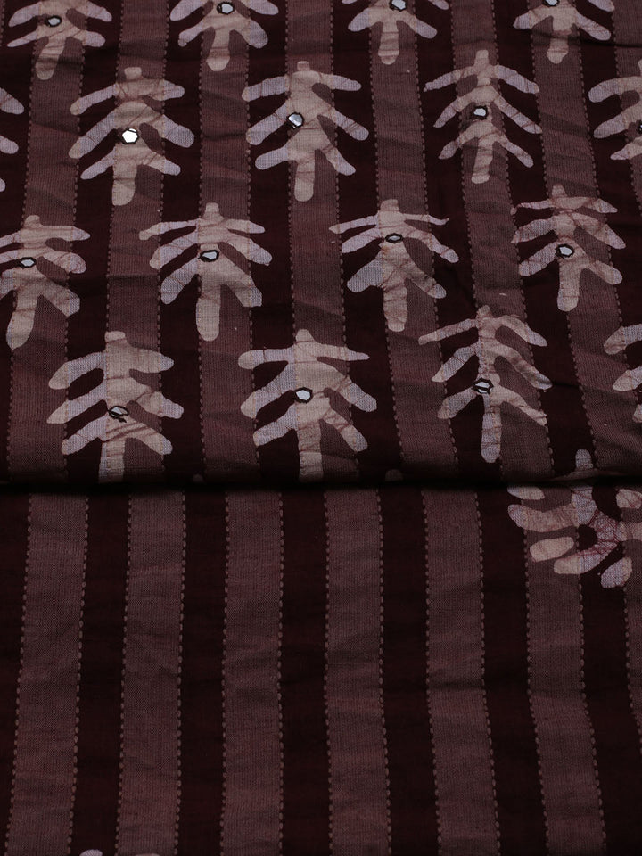 Printed Cotton Blend Unstitched Suit With Dupatta