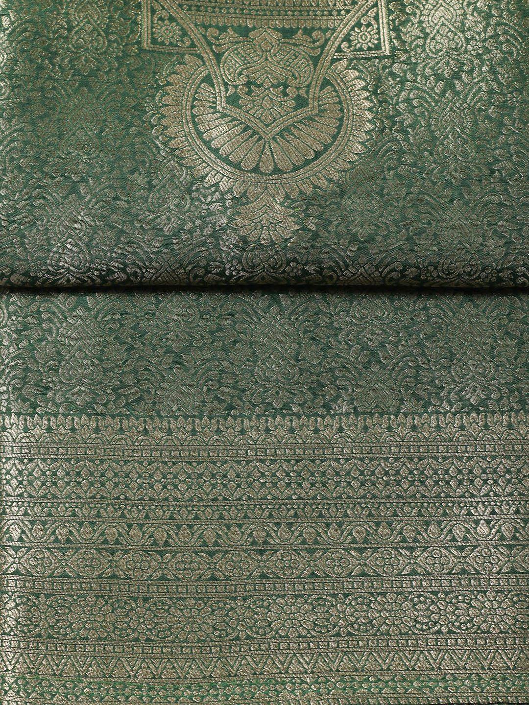 Embroidered Chanderi Unstitched Suit With Pant &amp; Dupatta