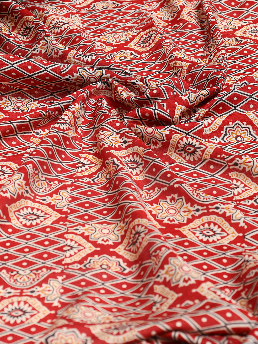 Digital Printed Cotton Blend Woven Saree
