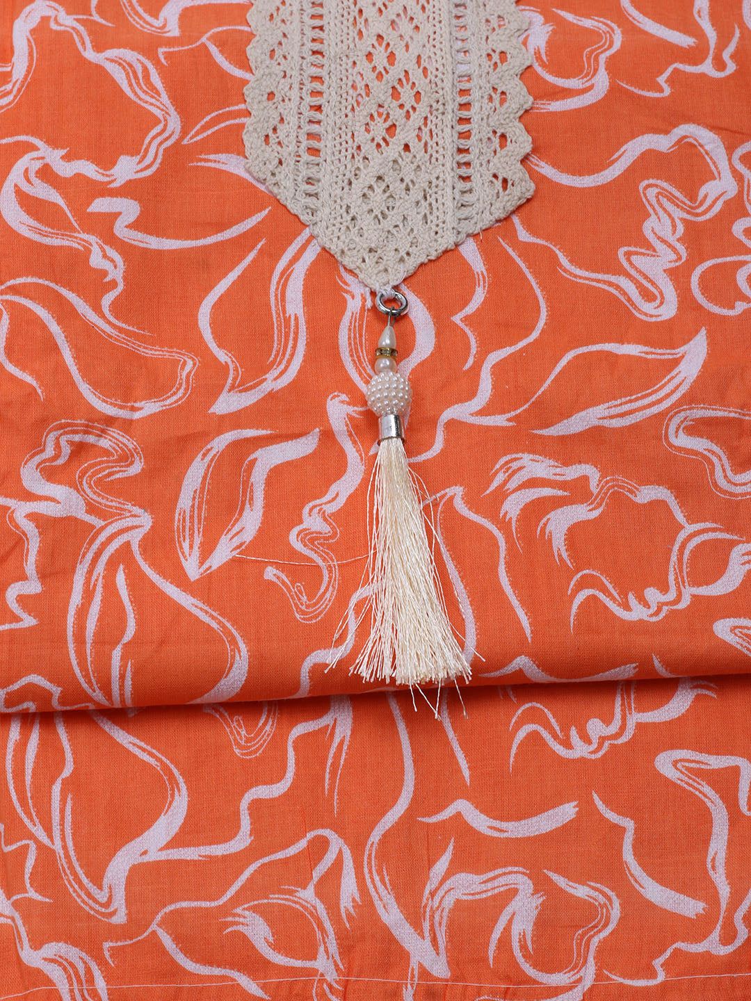 Printed Cotton Blend Unstitched Suit With Dupatta