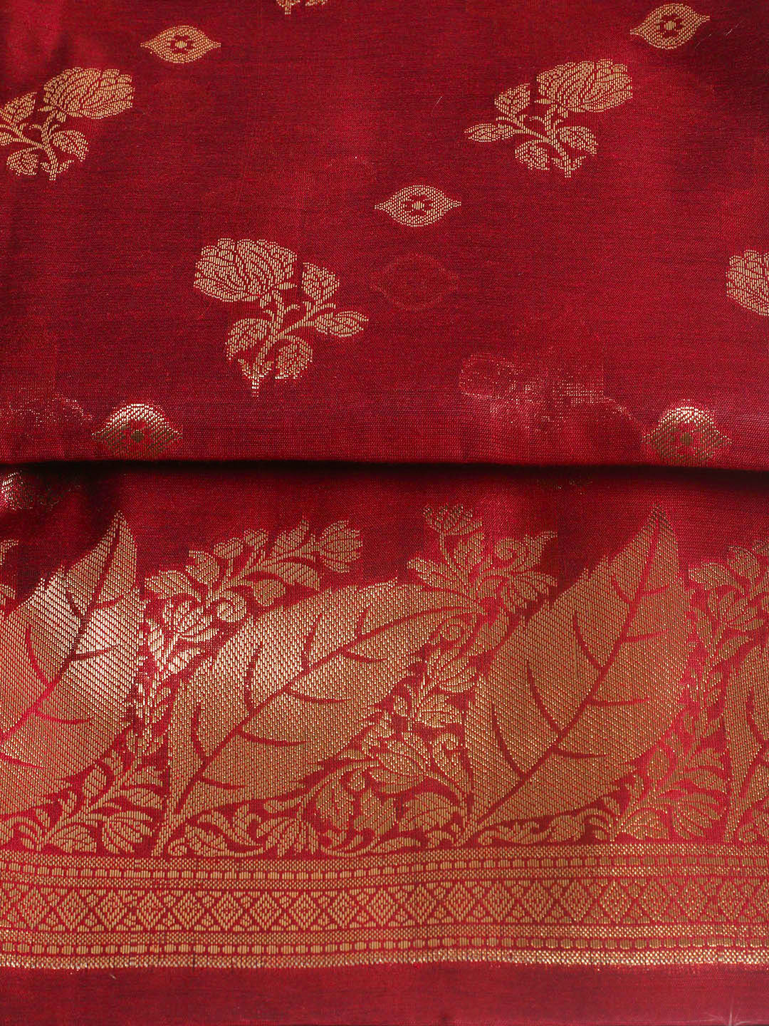 Woven Design Chanderi Unstitched Suit With Pant &amp; Dupatta