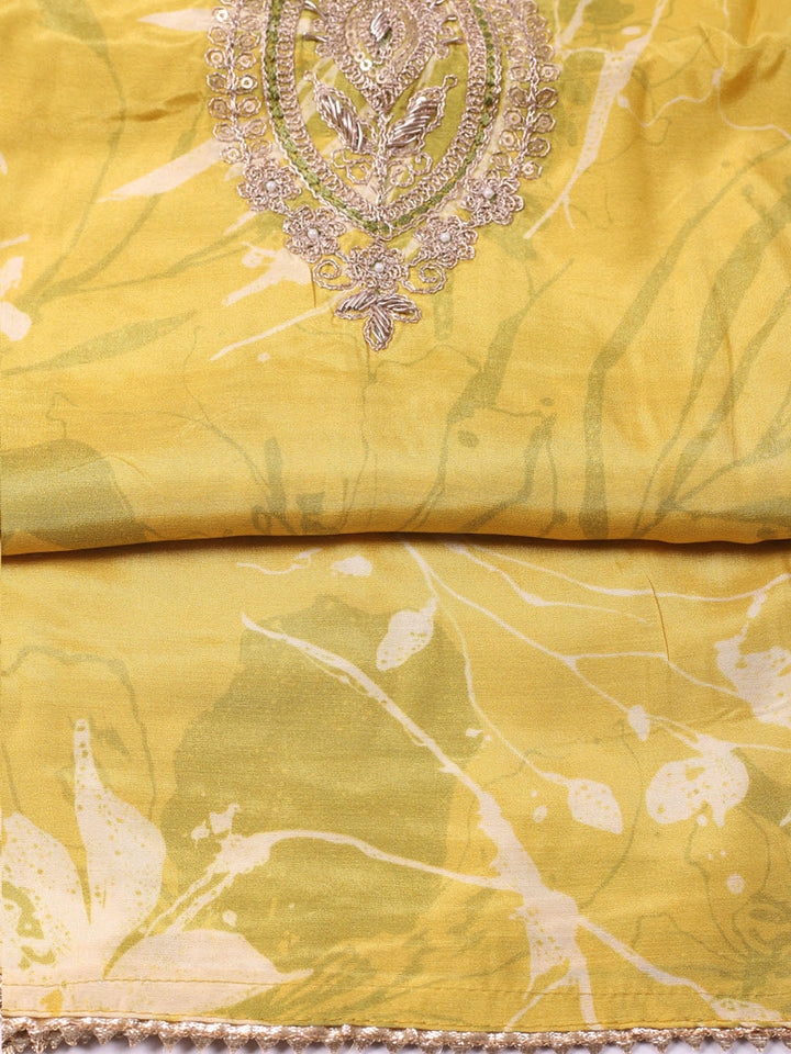 Embroidered Muslin Unstitched Suit With Dupatta