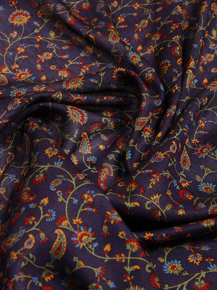 Digital Printed Cotton Blend Woven Saree