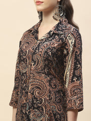 Paisley Printed Cotton Kurta Set