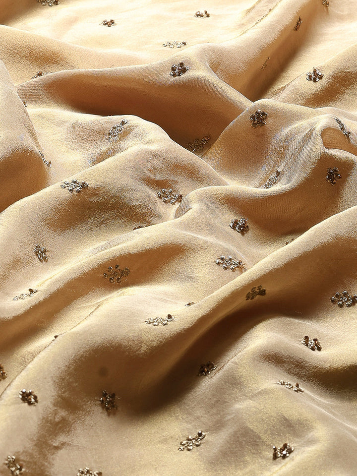 Zari Jaal &amp; Sequin Embroidered Banarasi Saree
