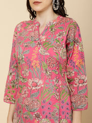 Printed Cotton Kurta Set