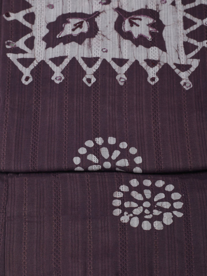 Printed Cotton Unstitched Suit With Pant &amp; Dupatta