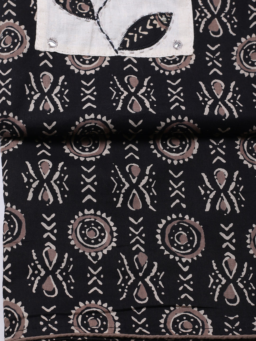 Printed Cotton Blend Unstitched Suit With Pant &amp; Dupatta
