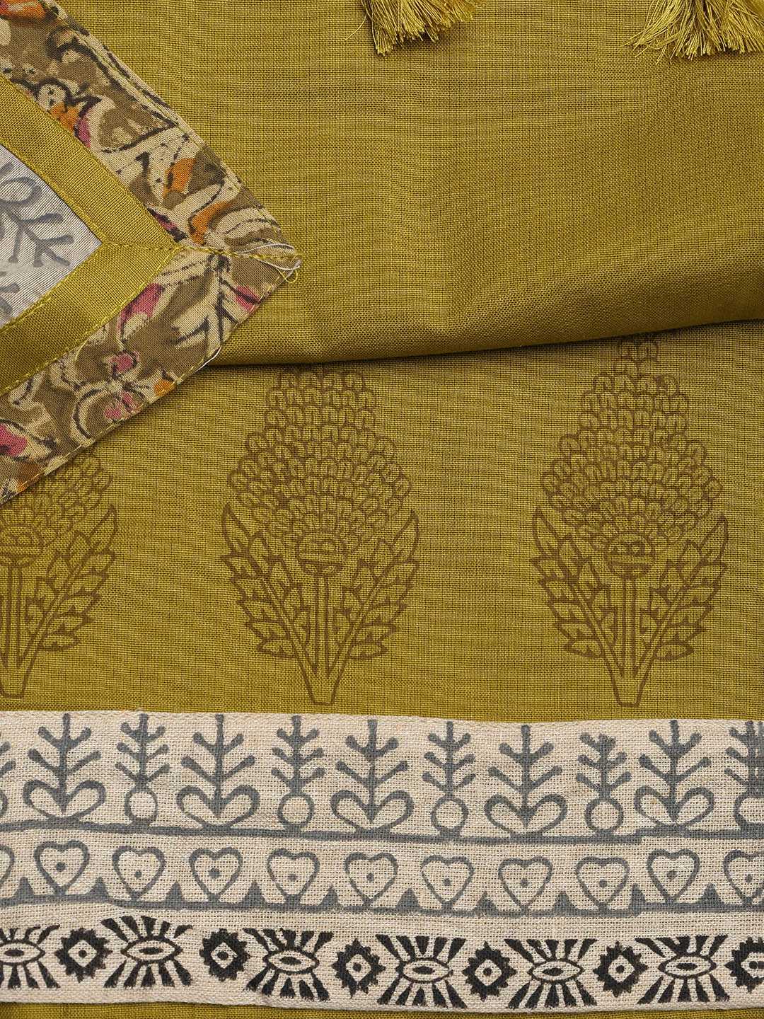 Neck Embroidered Cotton Blend Unstitched Suit With Dupatta