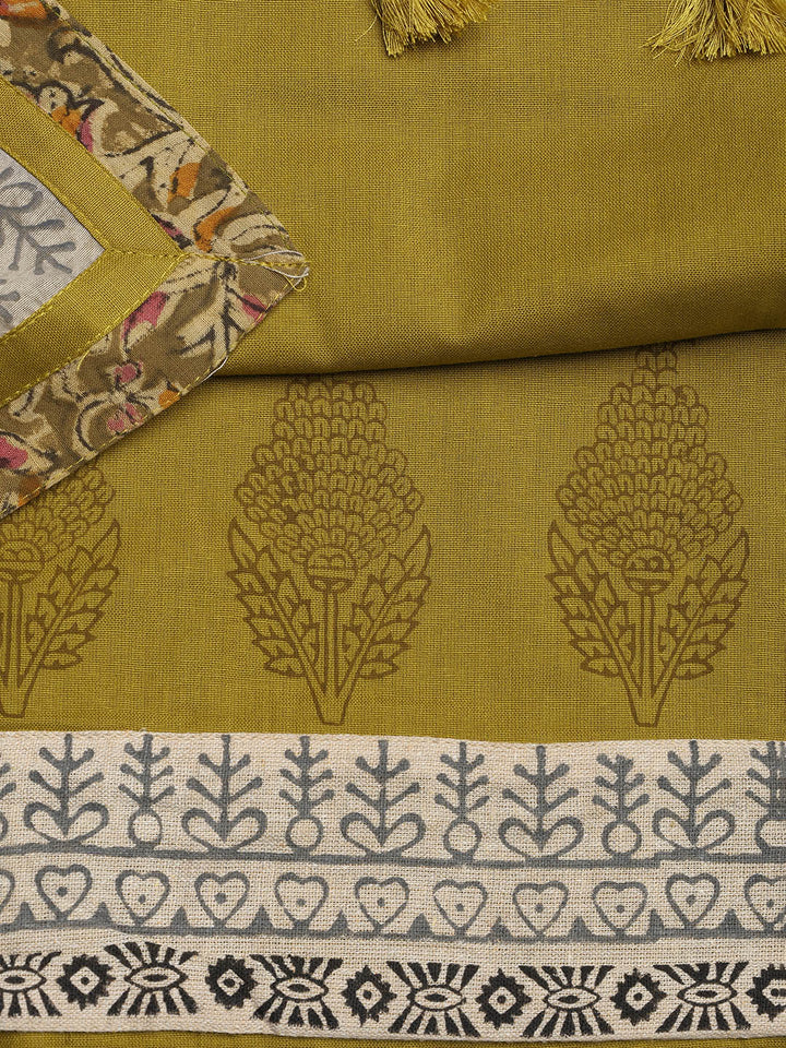 Neck Embroidered Cotton Blend Unstitched Suit With Dupatta