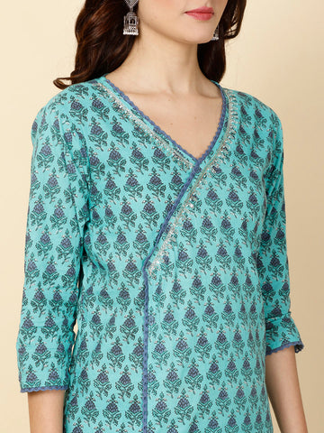 Printed Cotton Kurta Set