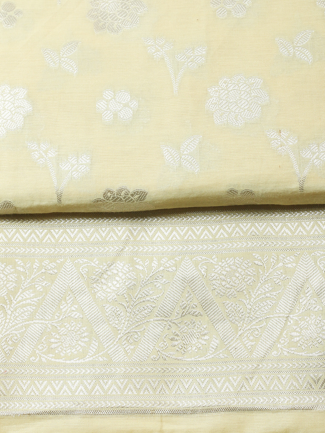 Woven Design Chanderi Unstitched Suit With Pant &amp; Dupatta