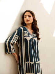 Printed Cotton Kurti With Pants