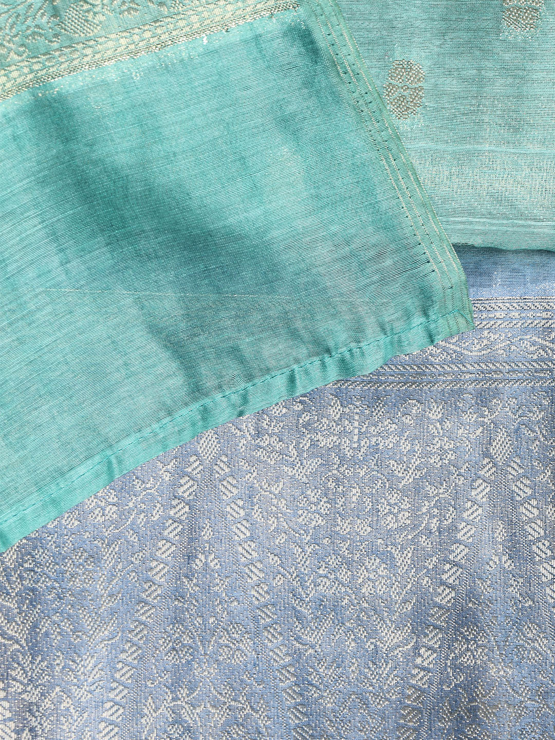 Neck Embroidered Chanderi Unstitched Suit With Dupatta