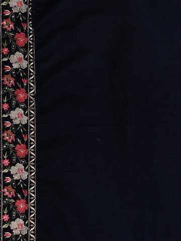 Embroidered Velvet Unstitched Suit Piece With Dupatta