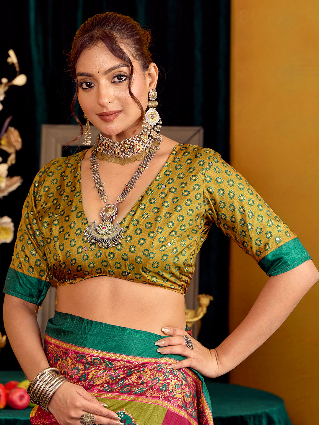 Printed Art Silk Saree