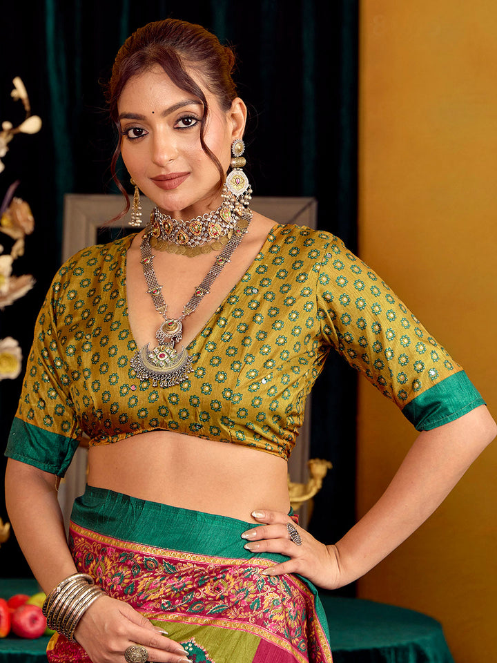 Printed Art Silk Saree