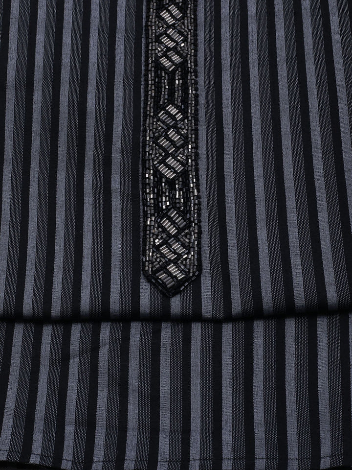 Neck Embroidered Cotton Blend Unstitched Suit With Dupatta
