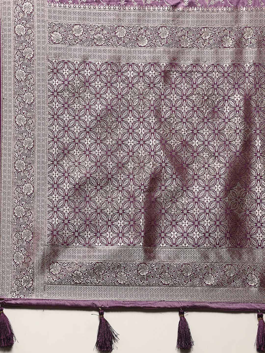 Embroidered Satin Saree