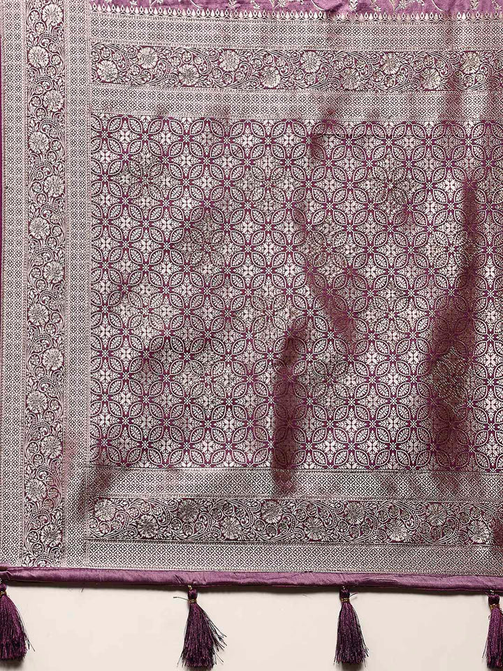Embroidered Satin Saree