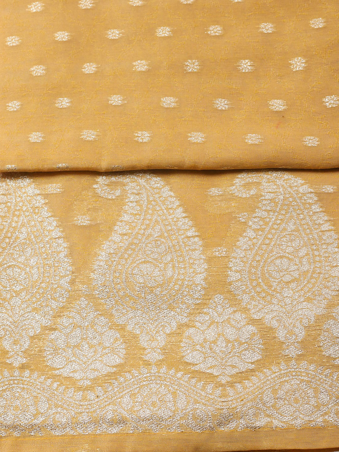 Woven Design Tissue Unstitched Suit With Pant Dupatta
