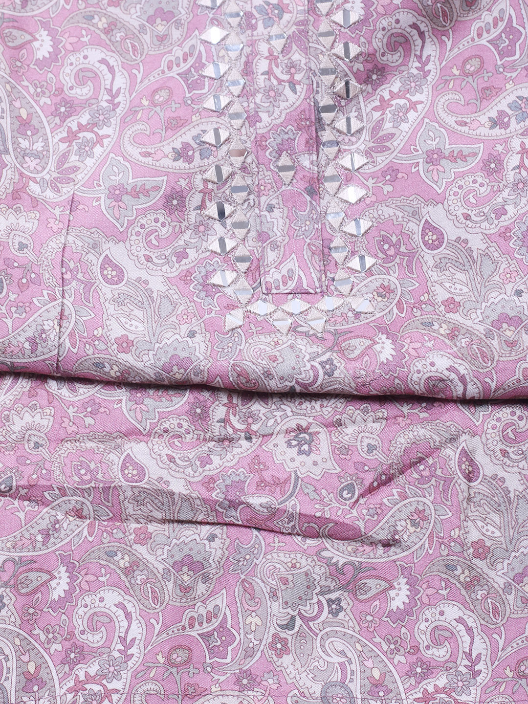 Embroidered Muslin Unstitched Suit With Pant &amp; Dupatta