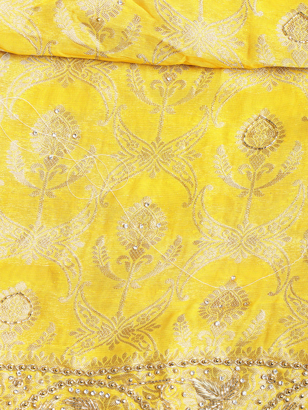 Neck Embroidered Georgette Unstitched Suit With Dupatta
