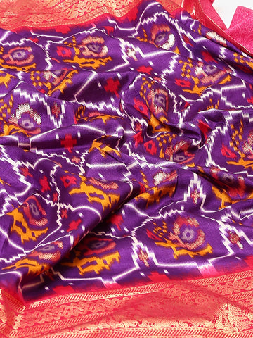 Patola Printed Art Silk Woven Saree