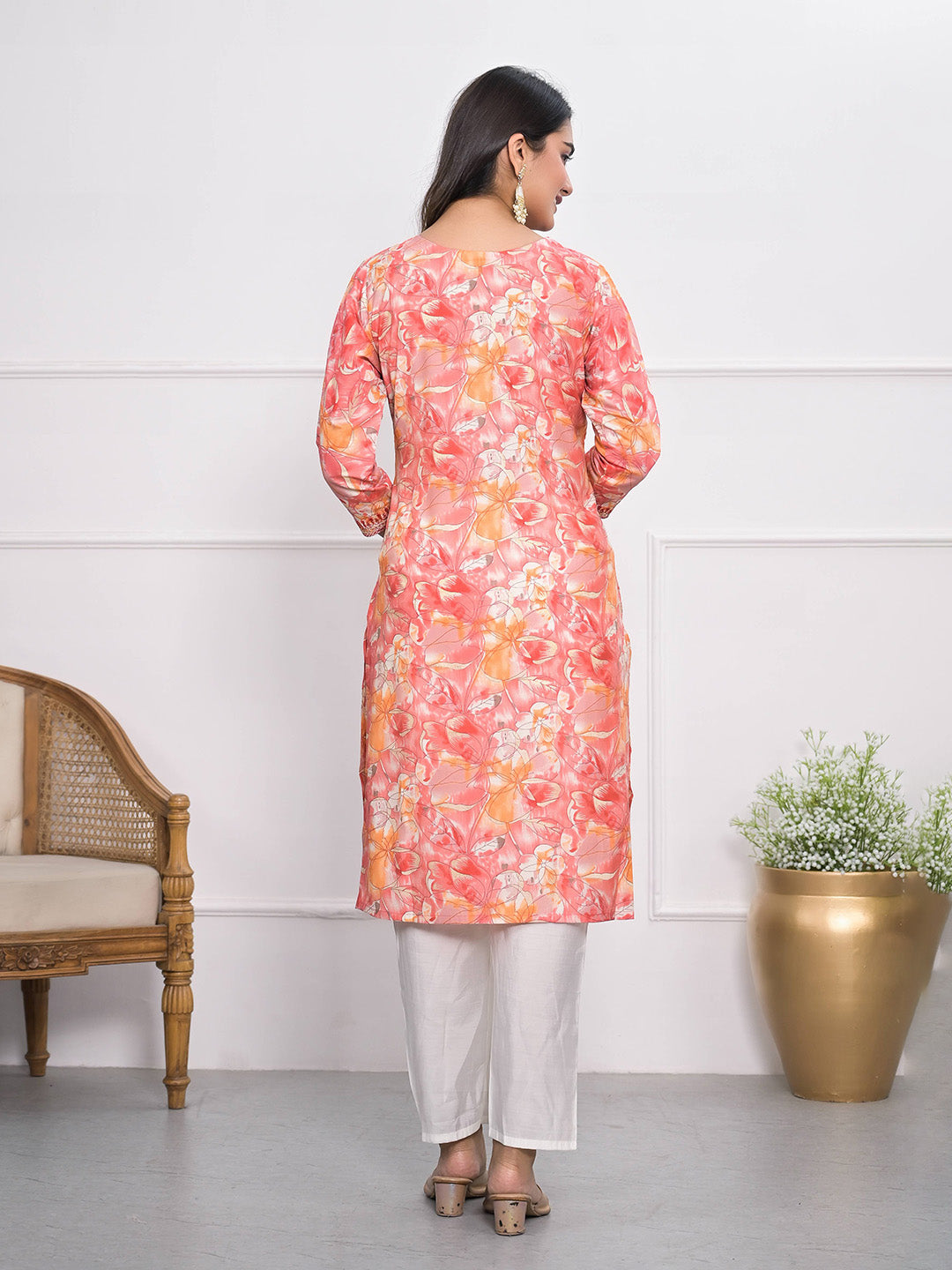 Printed Cotton Blend Kurta