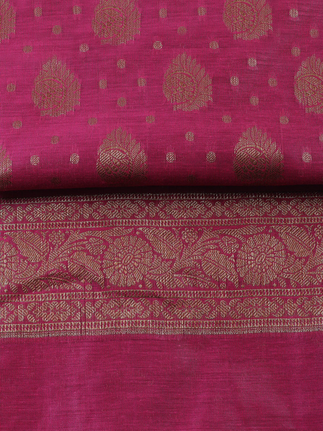 Banarasi Chanderi Unstitched Suit With Pant &amp; Dupatta