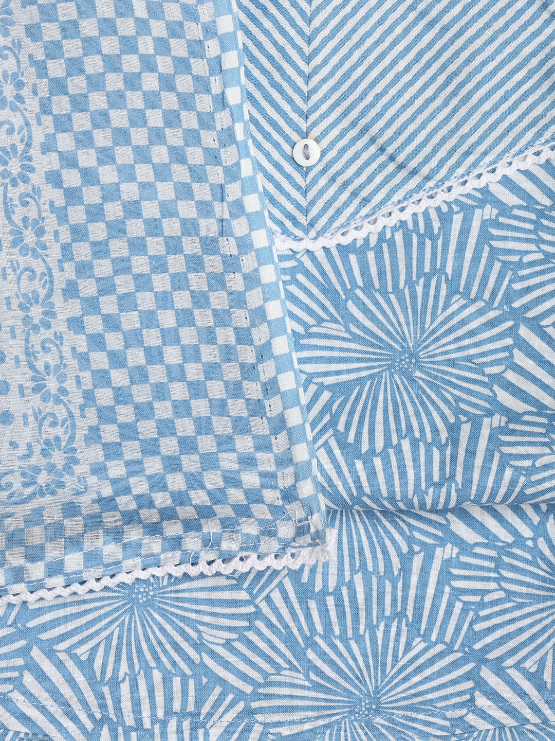 Printed Cotton Blend Unstitched Suit With Dupatta