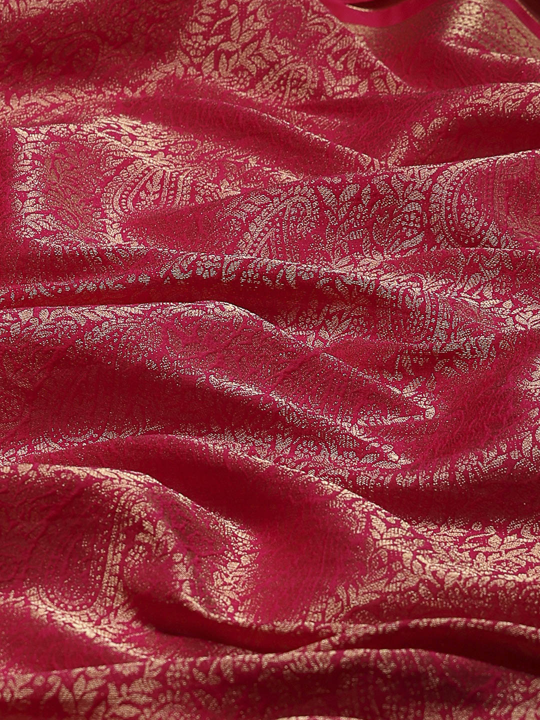 Plain Crepe Saree
