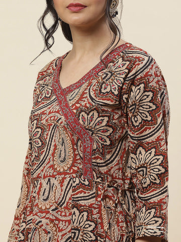 Printed Cotton Kurta With Pants