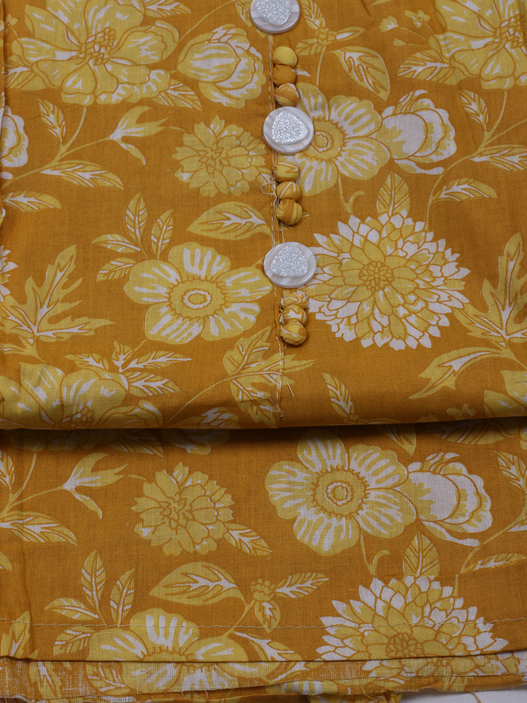 Printed Cotton Blend Unstitched Suit With Dupatta
