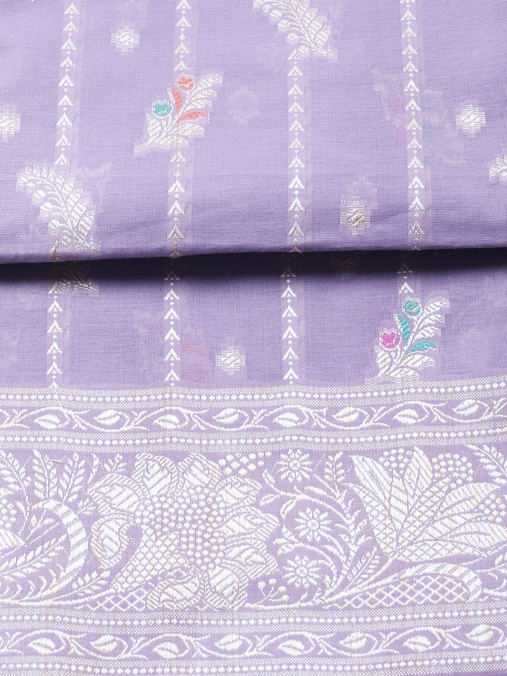 Woven Design Chanderi Unstitched Suit With Pant &amp; Dupatta