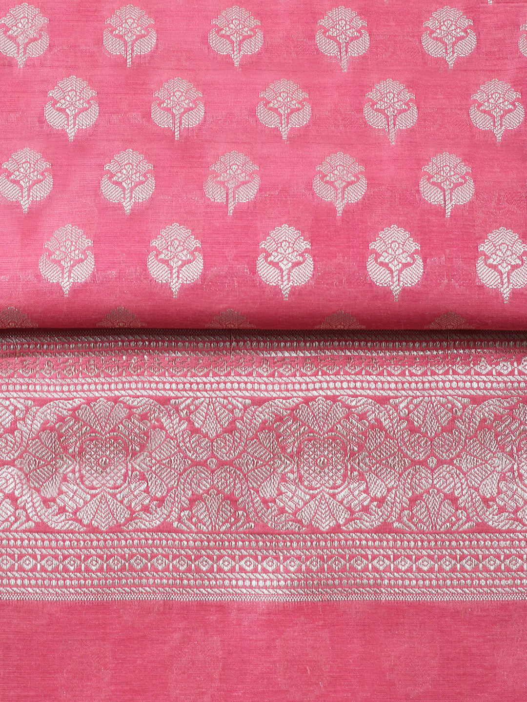 Banarasi Chanderi Unstitched Suit With Pant &amp; Dupatta