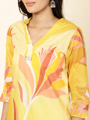 Printed Cotton Kurta Set