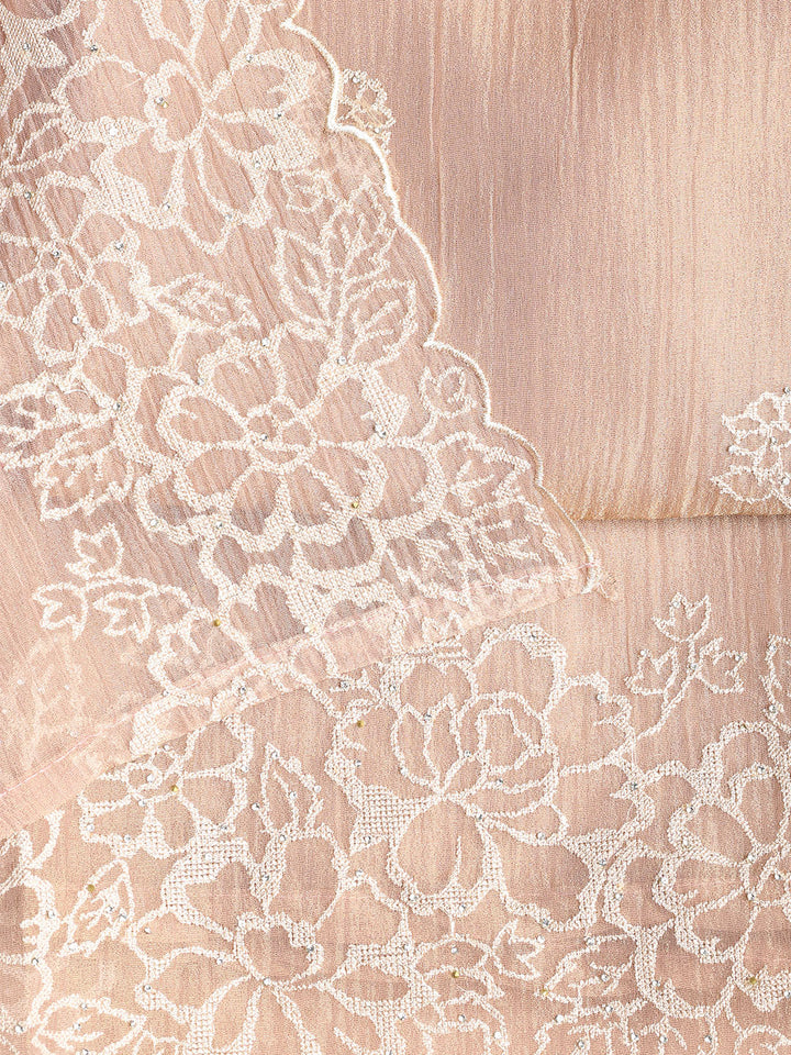 Embroidered Tissue Unstitched Suit With Dupatta