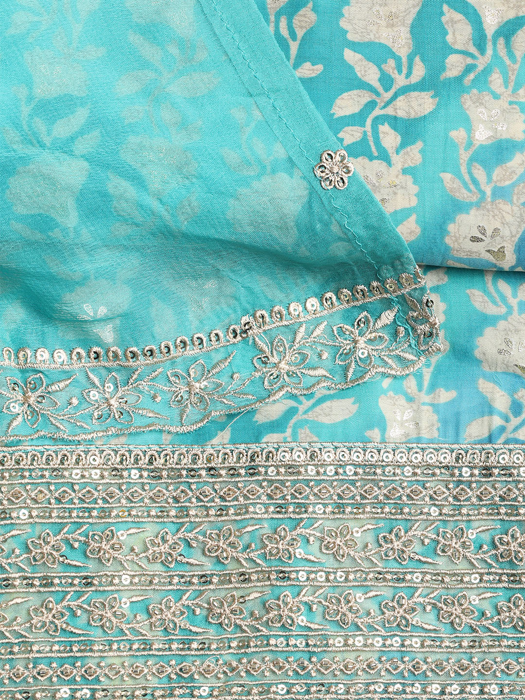 Embroidered Muslin Unstitched Suit With Dupatta