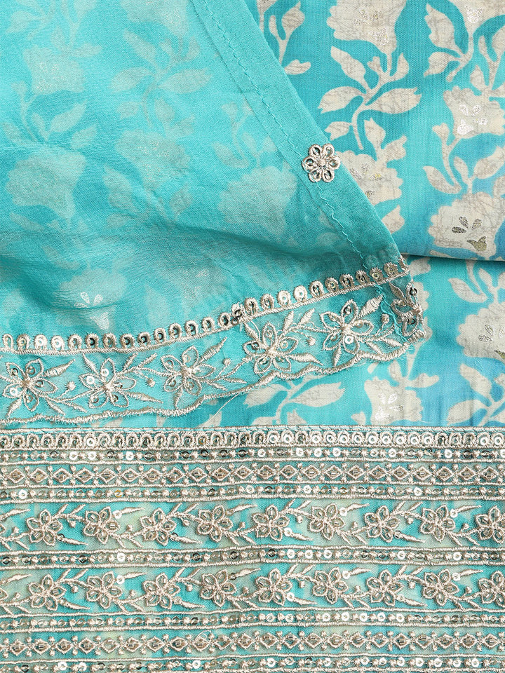Embroidered Muslin Unstitched Suit With Dupatta