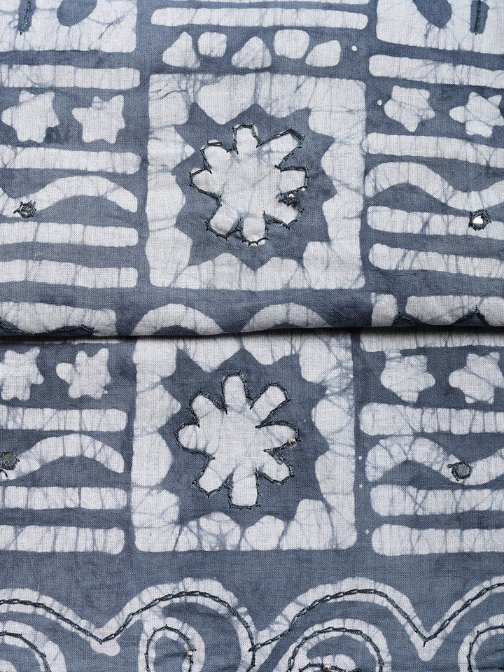 Printed Cotton Blend Unstitched Suit With Pant &amp; Dupatta