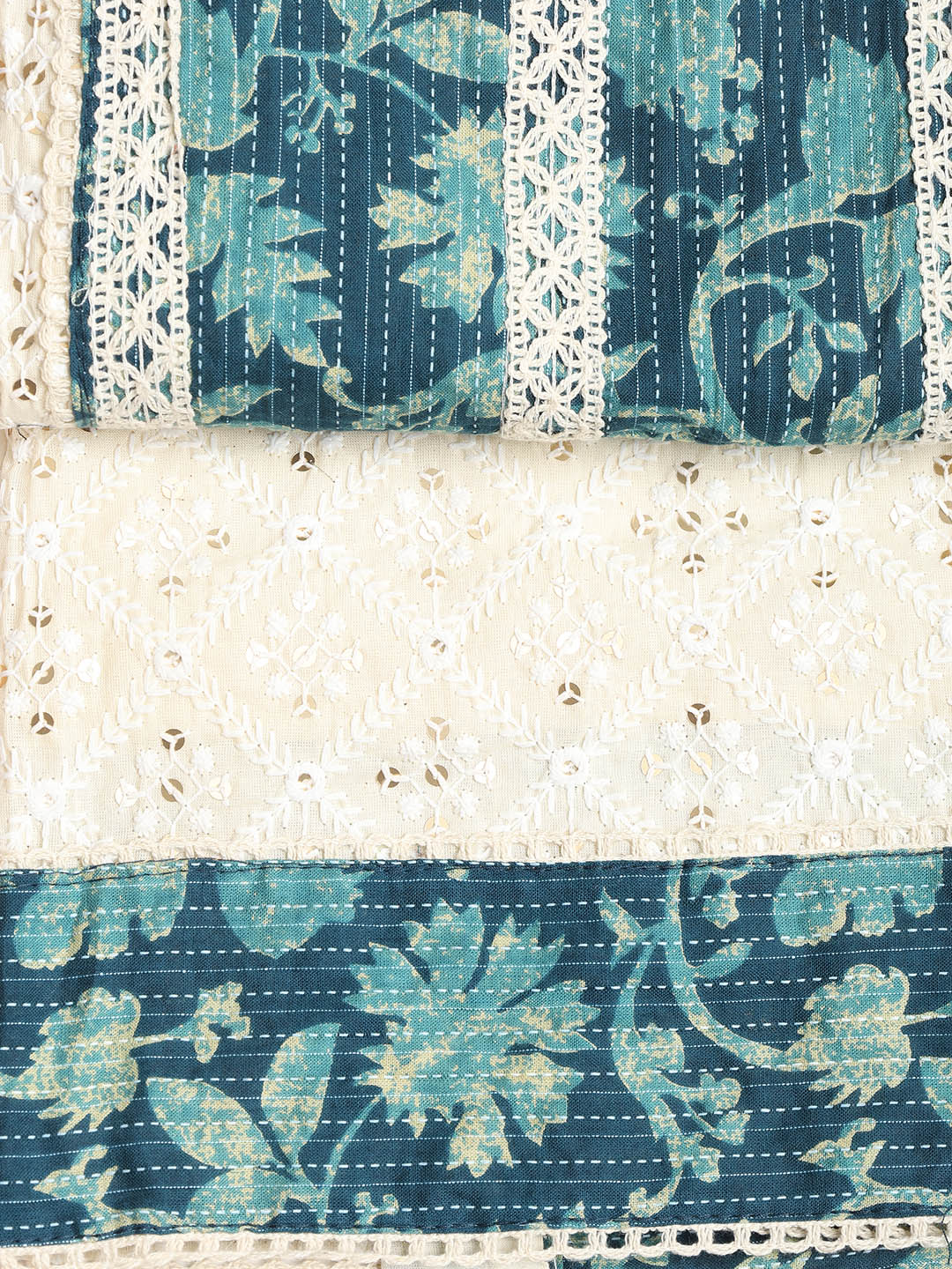 Embroidered Cotton Blend Unstitched Suit With Dupatta