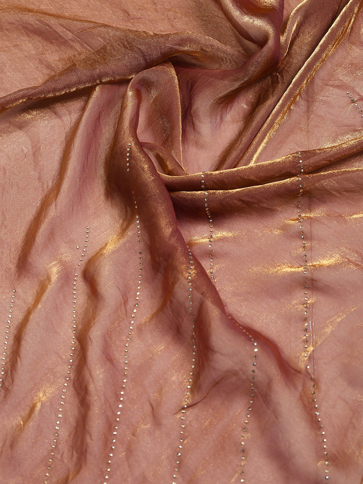 Stone Work Embellished Tissue Saree
